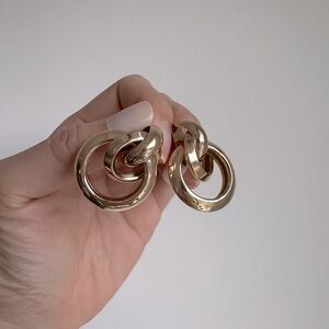 Gold statement earrings